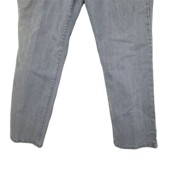 GLO GLORIA VANDERBILT Womens Jeans SZ 14S Tara Curvy Gray High Rise Straight Leg - Picture 5 of 12